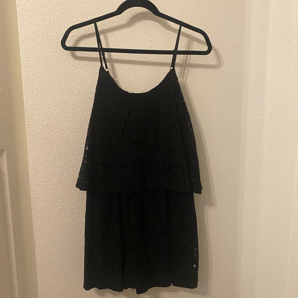 Black Romper - Lace and Shorts